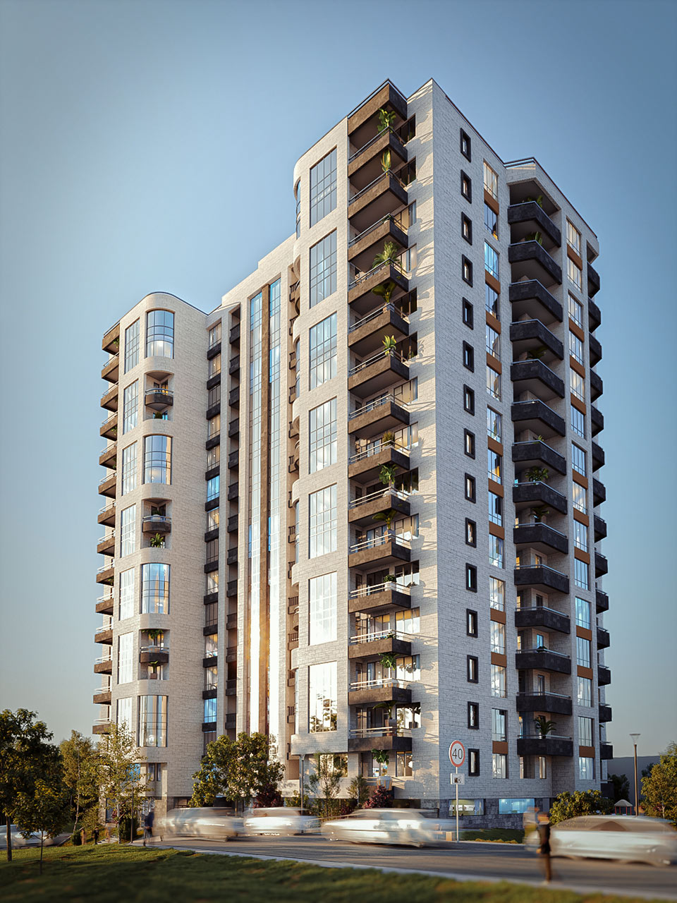 Residential on Ulnetsi st. zeytun residence, zeytun plaza, ulneci