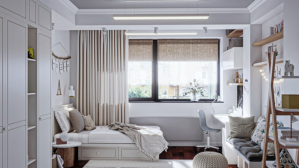 kids room design and decoration visualization