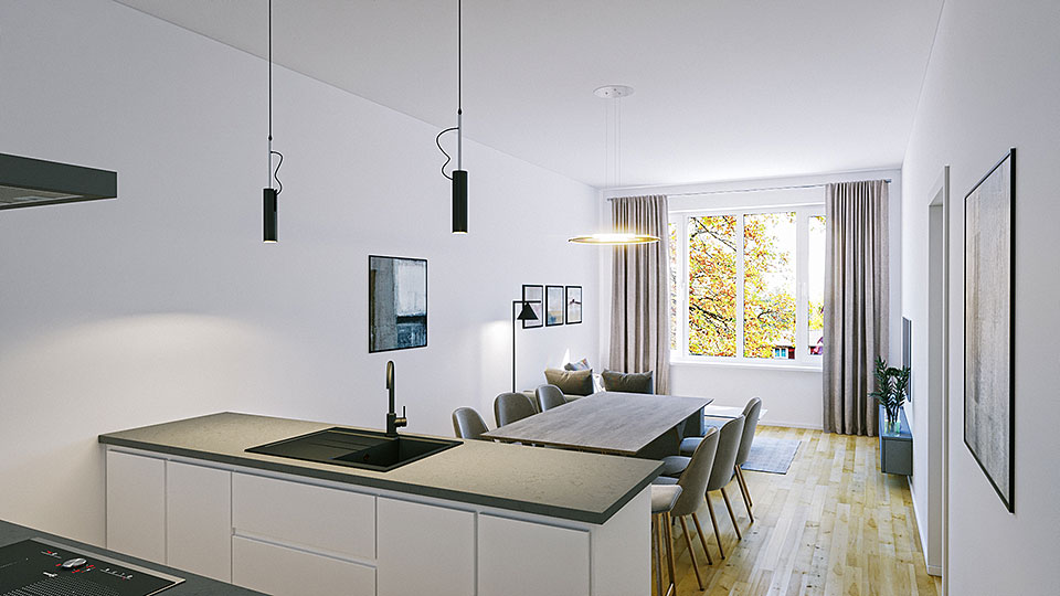Simple and clean Swedish interior