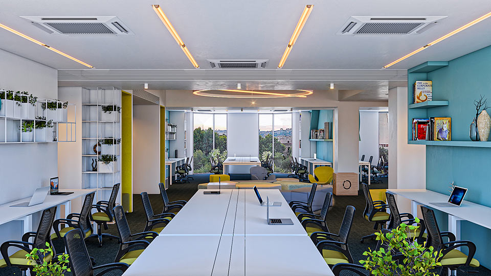 Office zero design architecture visualization rendering